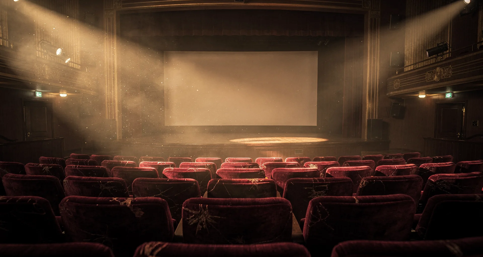 Luxury private cinema screen background